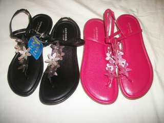 NWT NEW GIRLS SONOMA FLOWERS SANDALS SHOES 13 1 2 YOUTH  