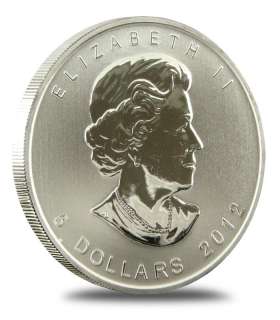 2012 1 oz Canadian Silver Maple Leaf Coin  Brilliant Uncirculated 