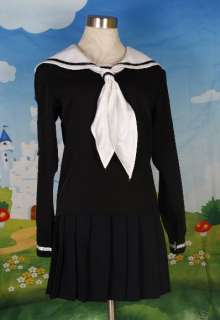 New Japanese School Girl Sailor Uniform Cosplay Costume  