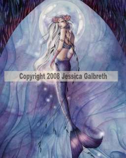 Jewel Mermaid Ceramic Art Tile Jessica Galbreth  