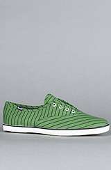 Keds The Champion Laceless Candy Stripe and Plaid Sneaker in Green