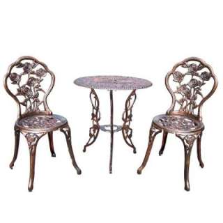 Oakland Living Rose 3 Piece Patio Bistro Set 3705 AB at The Home Depot