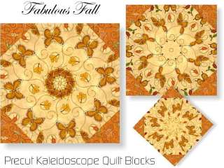 FABULOUS FALL Kaleidoscope QUILT BLOCKS KIT Deb Strain  