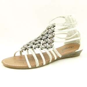   Strappy Gladiator Style Sandals, Womens Shoes, White 10US/41EU/8AU