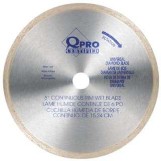 QEP 6 In. Continuous Rim Diamond Blade for Cutting Ceramic Tiles With 