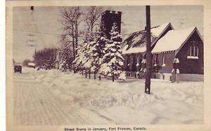 Vintage Postcard/Street Scene Fort Frances Canada/1935  