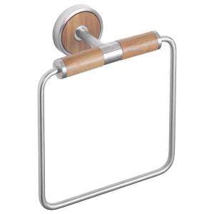 interDesign Formbu Towel Ring in Natural Bamboo and Brushed Stainless 