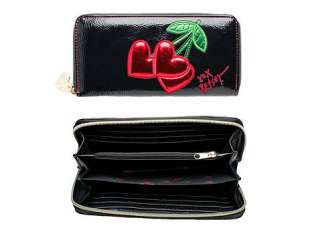 Betsey Johnson Cherry Heart Zip Around Wallet Wallets & Wristlets 