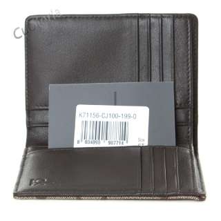   Vertical Wallet Beige Logated Fabric NEW 8 credit card slots  