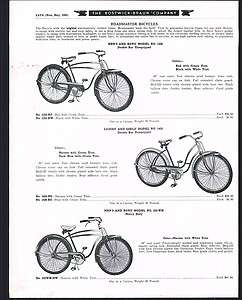 1950 ad Roadmaster Bicycles Heavy Duty Balloon Tires  