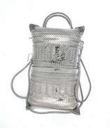 Weave Basket Sterling Silver Evening Bag Handbag Purse  