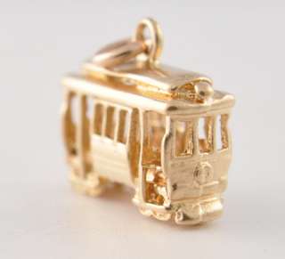 Vintage 14k Gold Trolley/Cable Car Charm for Bracelet  