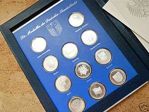 11 Medaillen Silbermedaillen der Deutschen Bundesländer 925 er Silber 