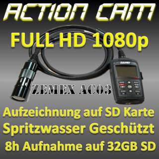 ZEMEX Action Cam Kamera Motorsport Full HD Display AC03  