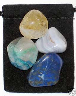 THYROID MANAGER Tumbled Crystal Healing Set + EXTRAS  