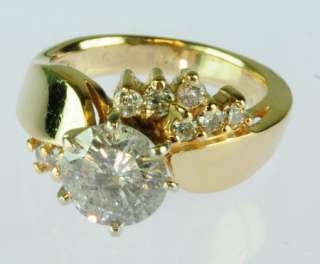   4CT 14K YELLOW GOLD DIAMOND SOLITAIRE ESTATE RING 103059  