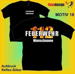 Feuerwehr T Shirt 112 Jugendfeuerwehr Motiv 18  