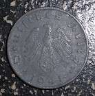 1941 F Nazi Germany 5 Reichspfennig Swastika Coin WW2 WWII relic Third 