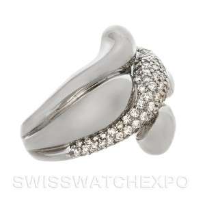 18k White Gold 0.94 Ct Pave Set Diamond Ring   Modern  