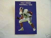 1995 Holy Cross Football Pocket Schedule Tom Claro  