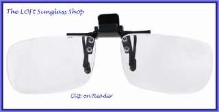 Flip Up Hinged Sunglasses Clip On Reading Glasses RCL  
