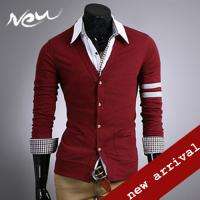 NWT Mens Stylish Slim Fit Sweater Knit Cardigan 3 Color D02  