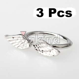   Hot Charming Fashion Little Angel Fly Wings Color Silver Ring  