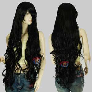 40 inch Kanekalon Series Black Curly Wavy Long Cosplay DNA Wigs 35001 