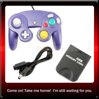 Wired Controller + 4 Memory Card+ Cable for Gamecube GC  
