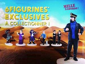   & EXCLUSIVE FULL SET(6) TINTIN FIGURINES 2011 WITH DISPLAY INCLUDED