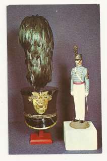 WEST POINT NY Cadet Officer Figurine & Hat Vtg Postcard  