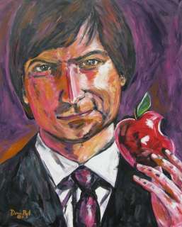 Huge Steve Jobs Original Art PAINTING DAN BYL Collector Tribute Signed 