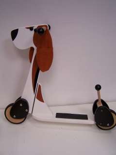 lustiger Hund Kinderroller hochwertiger Holz Roller Bremse gummierte 