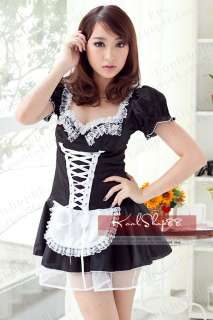 New French Maid dress Outfit Dress up costumes 3028  