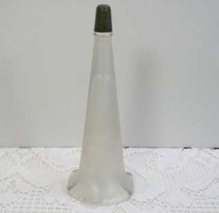 Diamond Stretch Glass Auto/Car Vase Horn Pearl/White Carnival Opal 