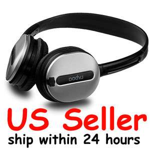   Rechargeable USB Wireless Stereo Hands Free Overhead Headset Silver