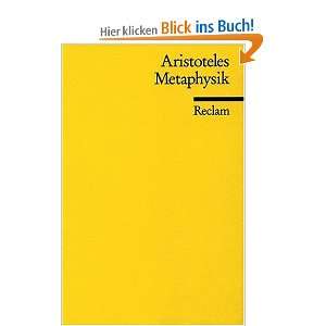 Metaphysik Schriften zur ersten Philosophie  Aristoteles 