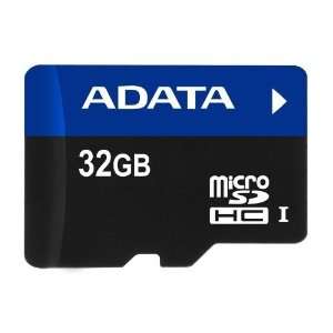  ADATA 32GB MicroSDHC UHS I Card with SD Adaptor, Model 