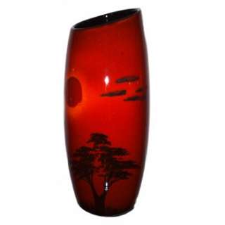 Produced by Poole Pottery, this African Sky Metropolitan Vase features 
