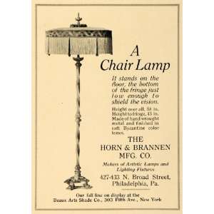  1919 Ad Horn & Brannen Mfg. Co. Artistic Floor Lamps 