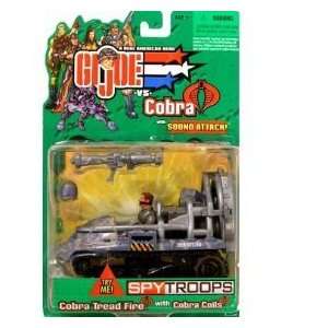 Joe  Cobra Tread Fire Vehicle With Cobra Coils Action Figure 