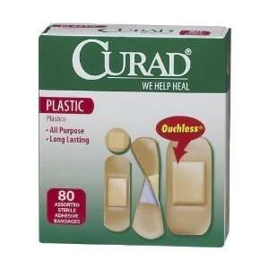  Curad Assorted Sizes Plastic Adhesive Bandages 80 Count 
