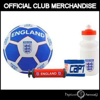 ENGLAND FA FOOTBALL SET BALL ARMBAND PUMP BOTTLE NEW  