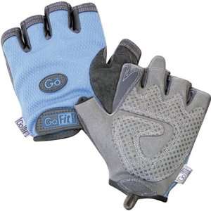  GoFit Womens Blue Pearl Tac Weightlifting Gloves w/ CD 