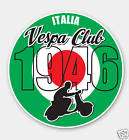 ADESIVO STICKERS VESPA CLUB MODS TARGET PVC