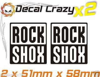 Rock Shox BMX MTB Mountain Bike Vinyl Decals Stickers  