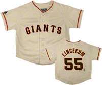 Tim Lincecum San Francisco Giants Infant Home Ivory Replica Jersey