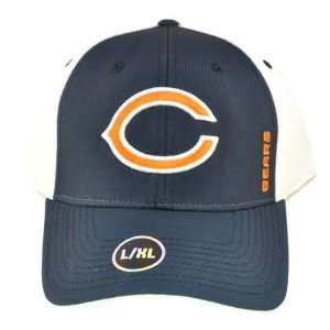  NFL CHICAGO BEARS FLEX FIT HAT CAP BLUE WHITE SMALL MED 