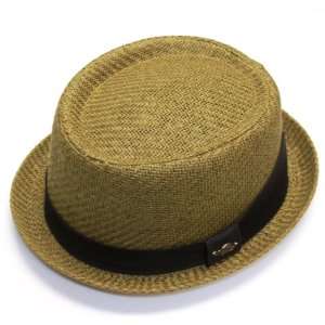 City Hunter Pms180 Paper Porkpie with Solid Band Straw Fedora Bamboo 