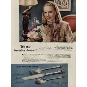   EVERY NIGHT.  1945 1847 Rogers Bros. Silverplate Ad, A4205
